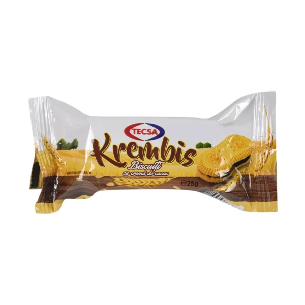 Krembis with cocoa-flavoured cream